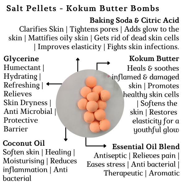 Salt Pellets - Kokum Butter Bombs - Orange Bloom