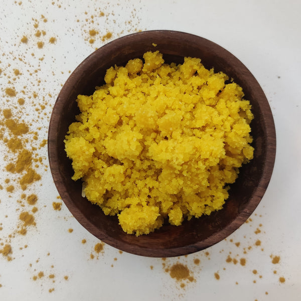 Rice Flour Scrub for Body - Turmeric Therapy