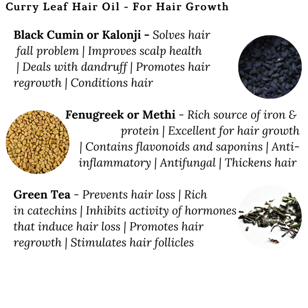 Curry Leaf Hair Oil - For Hair Growth