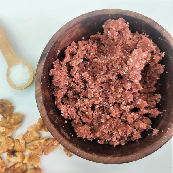 Sugar & Walnut Scrub for Face & Body - Sandalwood & Lavender