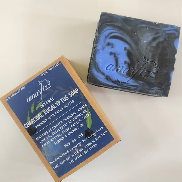Artisanal Luxury Bathing Bars with Cocoa Butter - Charcoal Eucalyptus Soap