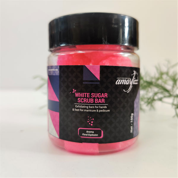 White Sugar Scrub for Hand & Feet - Floral Explosion
