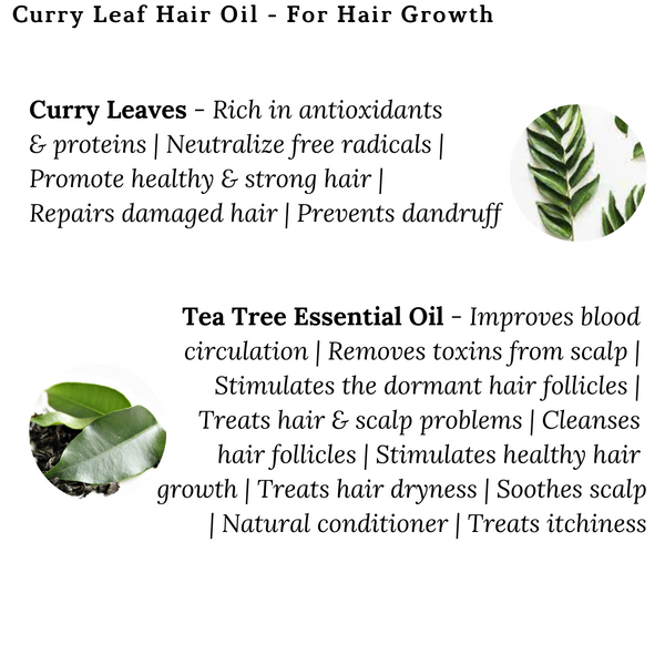 Curry Leaf Hair Oil - For Hair Growth