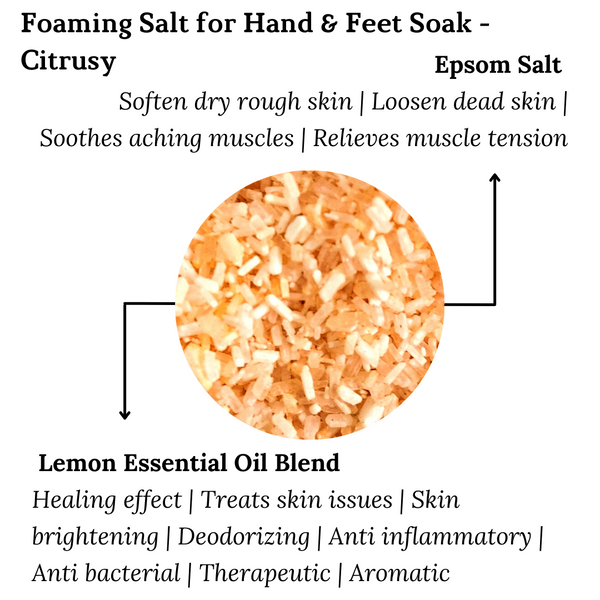 Foaming Salt for Hand & Feet Soak - Citrusy