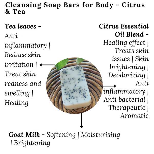Cleansing Soap Bars for Body - Citrus & Tea