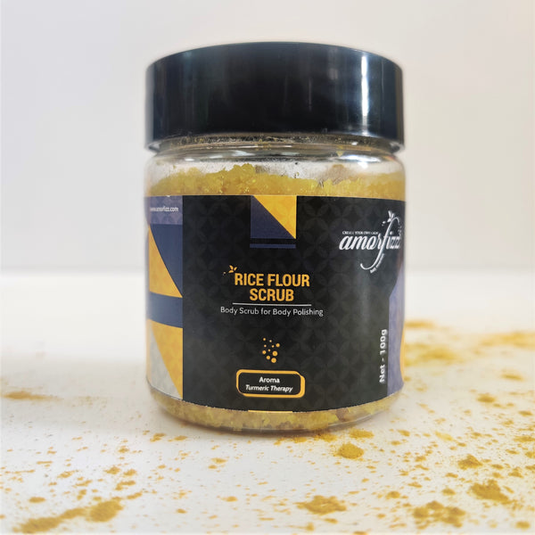 Rice Flour Scrub for Body - Turmeric Therapy