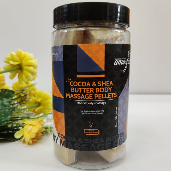 Cocoa & Shea Butter Massage Pellets for Body - Detoxiftying Warmth