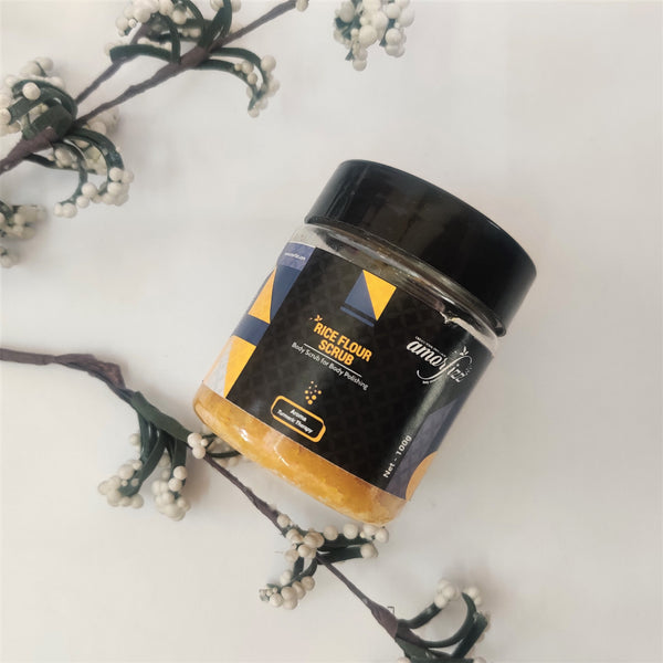 Rice Flour Scrub for Body - Turmeric Therapy