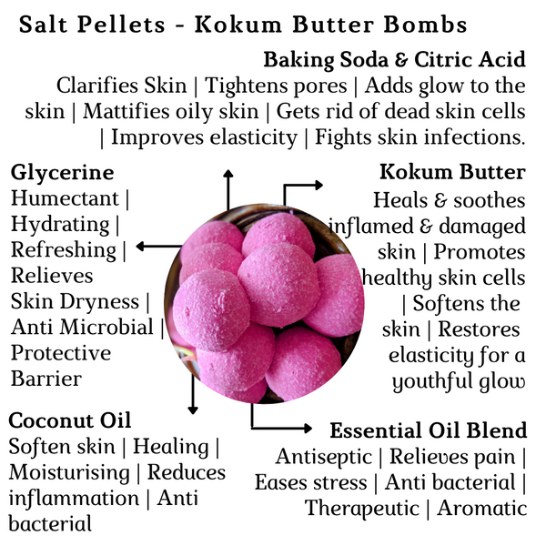 Salt Pellets - Kokum Butter Bombs - Floral Explosion