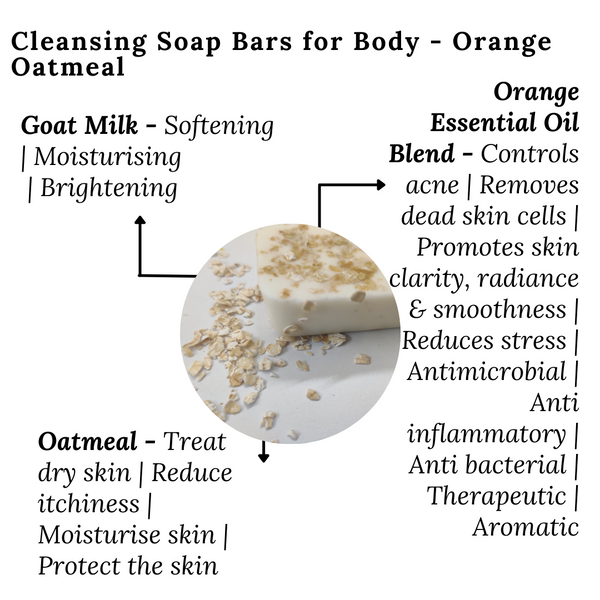 Cleansing Soap Bars for Body - Orange Oatmeal