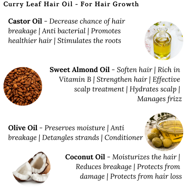 Curry Leaf Hair Oil - For Hair Growth