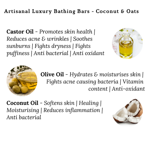 Artisanal Luxury Bathing Bars - Coconut & Oats