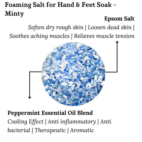 Foaming Salt for Hand & Feet Soak - Minty