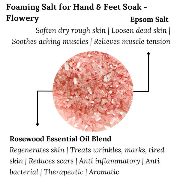 Foaming Salt for Hand & Feet Soak - Flowery