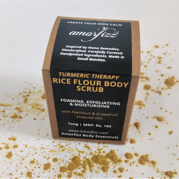 Rice Flour Scrub for Body - Turmeric Therapy