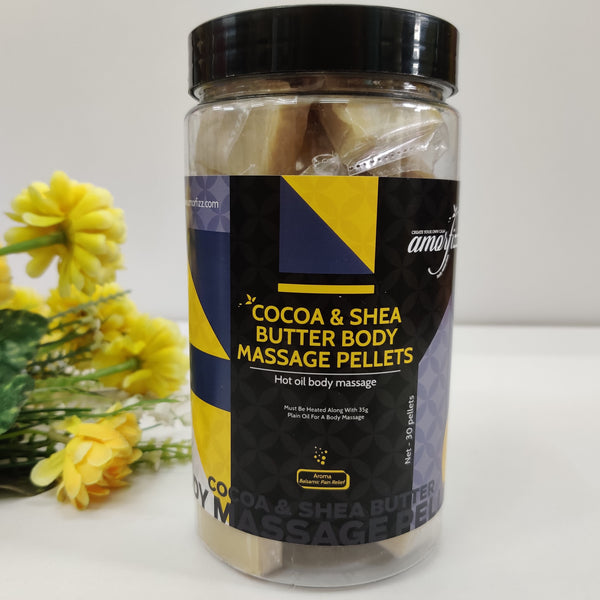 Cocoa & Shea Butter Massage Pellets for Body - Balsamic Pain Relief