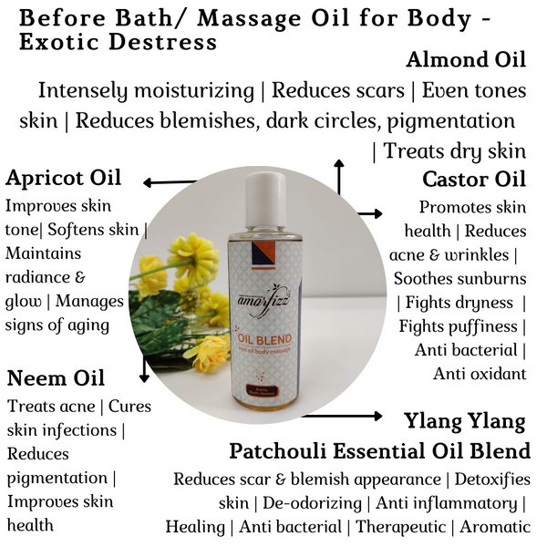Before Bath/ Massage Oil for Body - Exotic Destress
